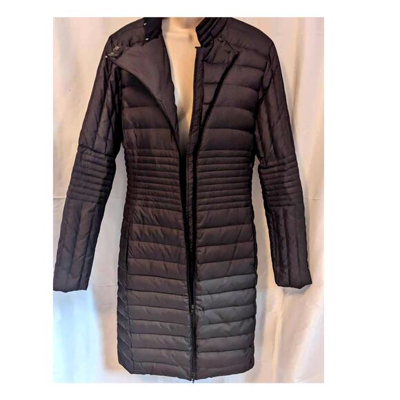 Burberry Chocolate Fitted Puffer Jacket sz Large Full zip - Picture 9 of 12